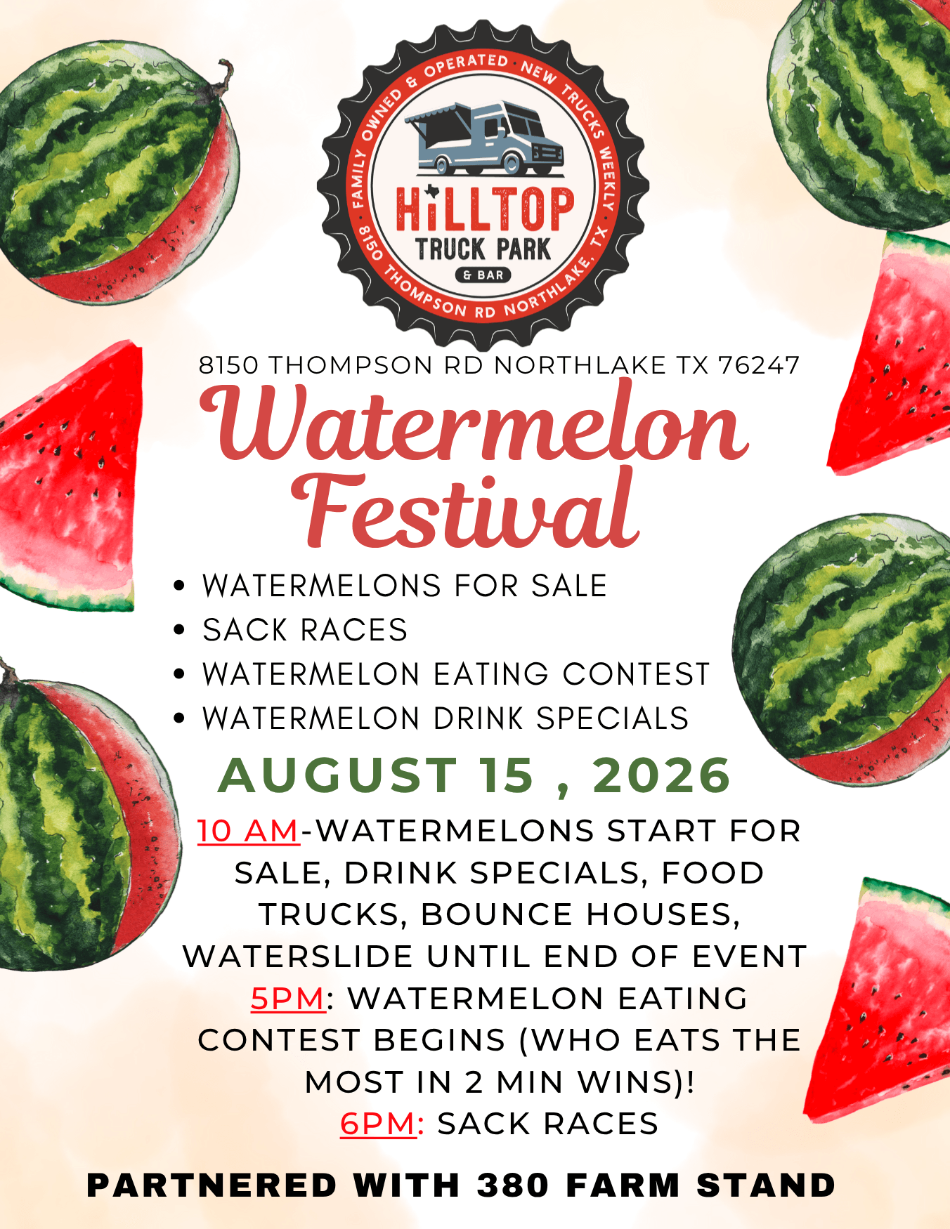 Upcoming event at Hilltop Truck Park 1