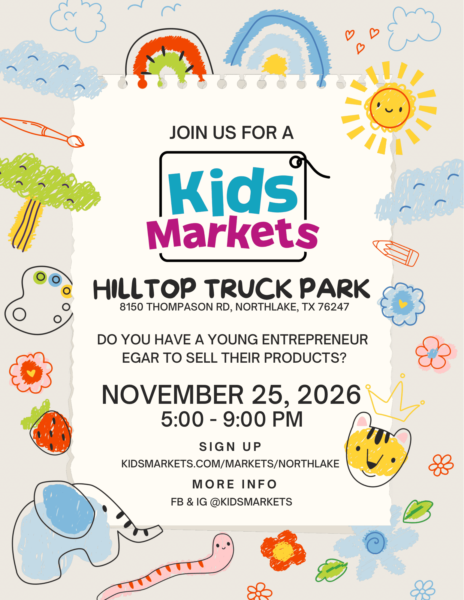 Upcoming event at Hilltop Truck Park 2